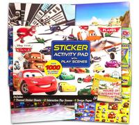 Disney Cars Stickers and Activity Book Bundle (Over 1000 Stickers 12 Play Scenes and More)