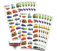 Disney Cars Stickers for Toddlers Kids Adults Set ~ Bundle Includes 300 Disney Cars Stickers on 12 Party Favor Sheets (Disney Cars Party Supplies Deco