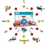 Disney Cars Tell the Time with Me Wall Clock Wall Sticker, Red