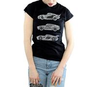 Disney Cars Text Racers Cotton T-Shirt In Black Black M