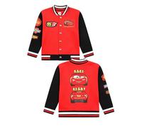 Disney Cars Varsity Bomber Jacket Lightning McQueen Baseball Style Coat for Kids (2-3 Years)
