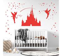 Disney Castle Girls Wall Art Sticker - Fairies Fairy Tinkerbell Stars [Poppy]
