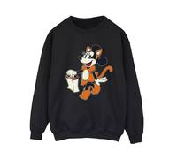 Disney Women's Cat Trick Or Treat Minnie Mouse Sweatshirt in Black | Size: Small Disney Black S