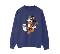 Disney Cat Trick Or Treat Minnie Mouse Sweatshirt In Navy Navy 5XL