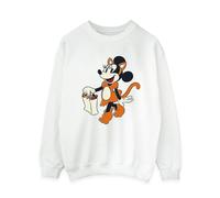 Disney Cat Trick Or Treat Minnie Mouse Sweatshirt In White White XL