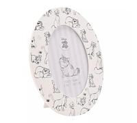 Disney Cats & Dogs Cat Print Oval Photo Frame 4" x 6" in White Disney White