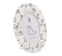 Disney Cats & Dogs Cat Print Oval Photo Frame 4" x 6" in White Disney White