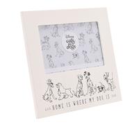 Cats & Dogs Photo Frame Home Is Where My Dog Is 6" x 4" Disney White One Size