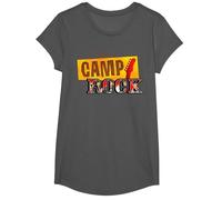 Disney Channel Camp Rock Series Logo T-Shirt, Girls, Asphalt Grey, Medium