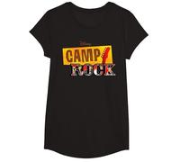 Disney Channel Camp Rock Series Logo T-Shirt, Girls, Black, Small