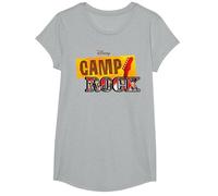 Disney Channel Camp Rock Series Logo T-Shirt, Girls, Heather Grey, Medium