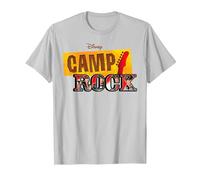 Disney Channel Camp Rock Series Logo T-Shirt, Men, Silver Grey, XX-Large