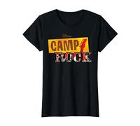 Disney Channel Camp Rock Series Logo T-Shirt, Women, Black, Small