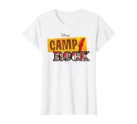 Disney Channel Camp Rock Series Logo T-Shirt, Women, White, XX-Large