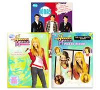 Disney Channel Stars Colouring and Activity Set 3 Piece Set with Hannah Montana and Jonas Brothers Activity Books with Coloring Pages, Posters and More, Pop Music Colouring Set for Kids