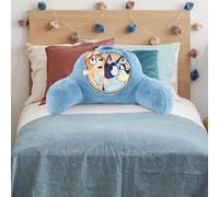 Disney Character Faux Fur Bed Rest, Bluey Cushion Soft Plush Character Pillow With Carry Handle, Kids Bedroom & Lounge Support
