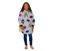 Disney Character World Brands Official Avengers Marvel Comics Oversized Wearable Hooded Fleece | Super Warm and Cosy | Medium Size Perfect For 7-12 Year Olds