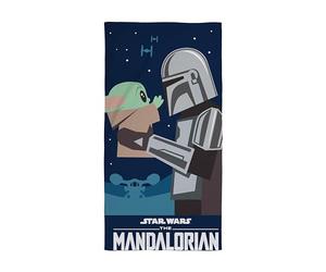 Disney Character World Official Mandalorian Star Wars Towel | Super Soft Feel, I've Been Looking for You Design | Perfect The Home, Bath, Beach & Swimming Pool, 140 x 70 cm