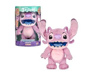 Disney Chatty Angel Deluxe Puppetronic, Lilo & Stitch Fishing Plush Toy, Interactive Plush Toy, 50+ Movements and Sounds, Ages 6+, Famous (RE003000)