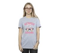 Disney Women's Cherry Club Minnie Mouse Boyfriend T-Shirt in Grey | Size: Large Disney Grey L