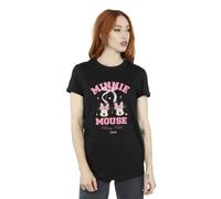 Disney Cherry Club Minnie Mouse Cotton Boyfriend T-Shirt In Black