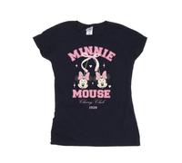 Disney Women's Cherry Club Minnie Mouse Cotton T-Shirt in Navy | Size: Small Disney Navy S