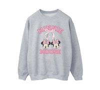 Disney Women's Cherry Club Minnie Mouse Sweatshirt in Grey | Size: 4XL Disney Grey 4XL