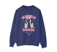 Disney Women's Cherry Club Minnie Mouse Sweatshirt in Navy | Size: Large Disney Navy L