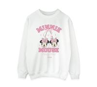 Disney Women's Cherry Club Minnie Mouse Sweatshirt in White | Size: Large Disney White L