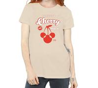 Disney Women's Cherry Much Minnie Mouse Boyfriend T-Shirt in Light Sand | Size: 4XL Disney Light Sand 4XL