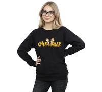 Disney Chip And Dale Character Logo Sweatshirt In Black Black M