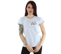 Disney Chip N Dale Backside Breast Print Cotton T-Shirt In Grey Grey S