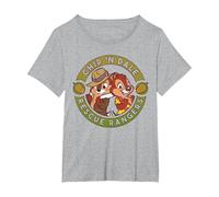 Disney Chip 'N Dale Rescue Rangers Logo T-Shirt, Women's Plus, Heather Grey, 5X