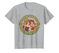 Disney Chip 'N Dale Rescue Rangers Logo T-Shirt, Youth, Heather Grey, Medium