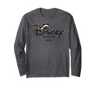 Disney Christmas Family Trip 2025 Mickey Lights Script Logo Long Sleeve T-Shirt