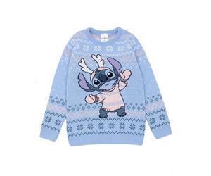 Disney Christmas Jumper | Girls Lt. Blue | Official Merch