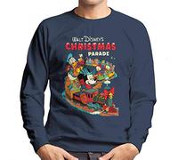 Disney Christmas Mickey Mouse Xmas Train Men's Sweatshirt Navy Blue