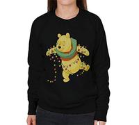 Disney Christmas Winnie The Pooh Tangled in Festive Lights Women's Sweatshirt