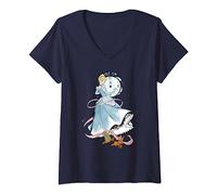 Disney Cinderella Clock Strikes Twelve With Jaq And Gus V-Neck T-Shirt