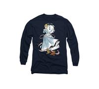 Disney Cinderella Clock Strikes Twelve With Jaq & Gus Long Sleeve T-Shirt, Navy | Size: Medium Disney Navy M
