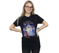 Disney Women's Cinderella Collage Poster Cotton Boyfriend T-Shirt in Black | Size: 5XL Disney Black 5XL