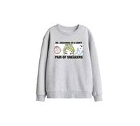 Disney Cinderella Dreaming Of Comfy Sneakers Kids Sweat, Athletic Heather in Light Grey | Size: 7-8 Years Disney Light Grey 7-8 Years