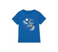 Disney Cinderella Glass Slippers, I Could Dance All Night Long kids t-shirt in Royal | Size: 12-13 Years Disney Royal 12-13 Years