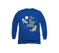 Disney Cinderella Glass Slippers, I Could Dance All Night Long Long Sleeve T-Shirt, Royal Royal