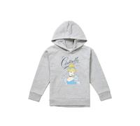 Disney Cinderella Headshot With Fancy Script Youth Kids Pull-Over Hoodie, Athletic Heather in Grey | Size: 9-11 Years Disney Grey 9-11 Years