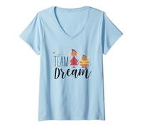 Disney Cinderella Team Dream With Jaq And Gus V-Neck T-Shirt