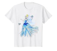 Disney Cinderella Water Color Graphic T-Shirt T-Shirt, Youth, White, 2T
