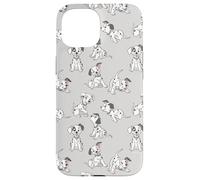 Disney Classic 101 Dalmatians Puppies Soft Grey Case for iPhone 15