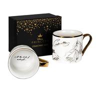 Disney Mug - Cinderella Collectable Ceramic with Gold Rim and Handle - Cream One Size