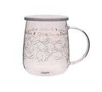 Disney Classic Collectable Glass Mug With Lid - Dumbo in Clear Disney Clear